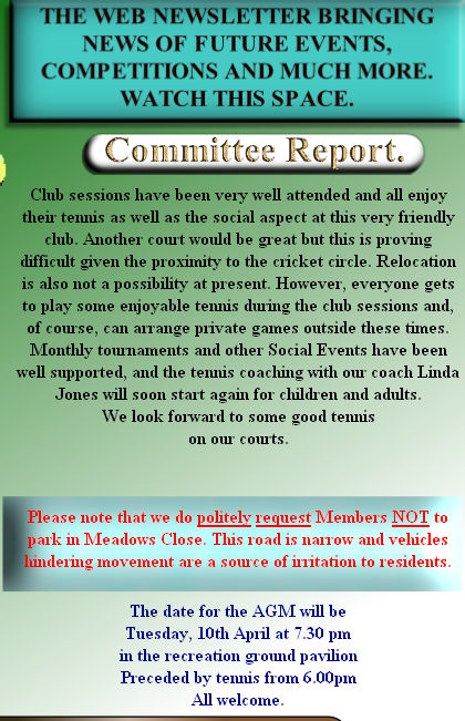 Committee Report.